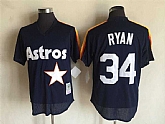 Houston Astros #34 Nolan Ryan Navy Mitchell And Ness Throwback Pullover Stitched Jersey,baseball caps,new era cap wholesale,wholesale hats